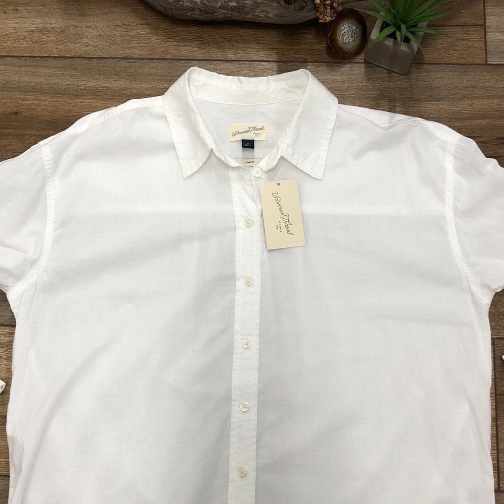 Universal Thread White Button Down Tunic Shirt NWT - image 7